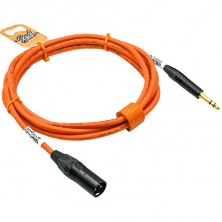 GoodDrut GDO TRSXM 3 - Kabel audio Jack TRS x XLR-M pomarańczowy - 3m