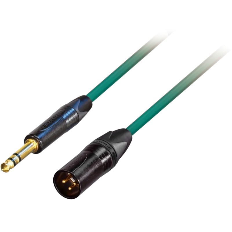 GoodDrut GDG TRSXM 6 - Kabel audio Jack TRS x XLR-M zielony - 6m