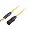 GoodDrut GDY TRSXM 3 - Kabel audio Jack TRS x XLR-M żółty - 3m