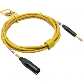 GoodDrut GDY TRSXM 6 - Kabel audio Jack TRS x XLR-M żółty - 6m