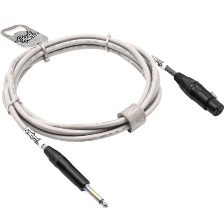 GoodDrut GDB TSXF 3-2-1 - Kabel audio Jack x XLR-F biały - 3m