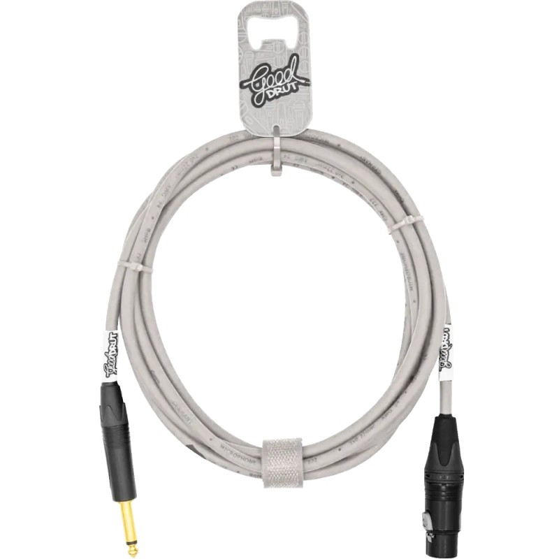 GoodDrut GDB TSXF 3-2-1 - Kabel audio Jack x XLR-F biały - 3m