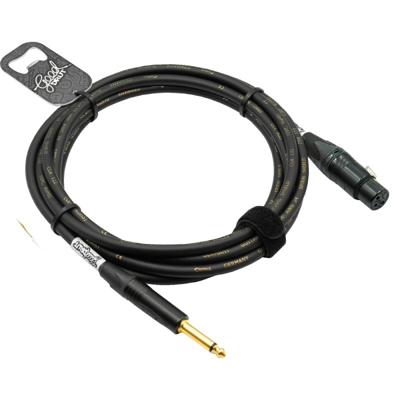 GoodDrut GDBK TSXF 20 - Kabel audio Jack x XLR-F czarny - 20m
