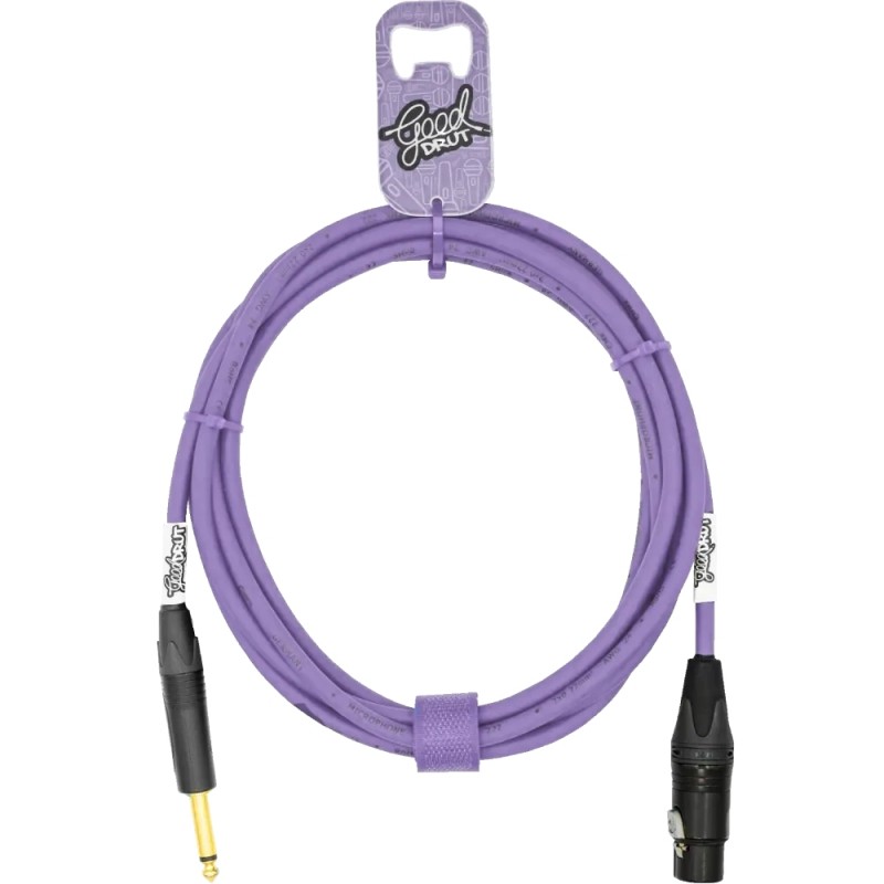 GoodDrut GDB TSXF 2-2 - Kabel audio Jack x XLR-F fioletowy - 2m GoodDrut GDB TSXF 2-2 - Kabel audio Jack x XLR-F fioletowy - 2m