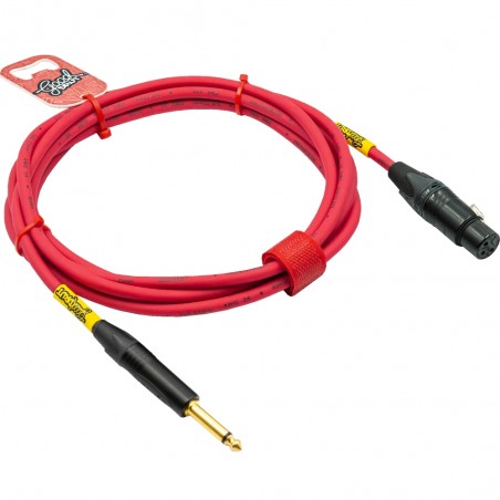 GoodDrut GDR TSXF 2 - Kabel audio Jack x XLR-F malinowy - 2m