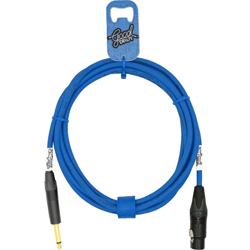 GoodDrut GDB TSXF 2 - Kabel audio Jack x XLR-F niebieski - 2m