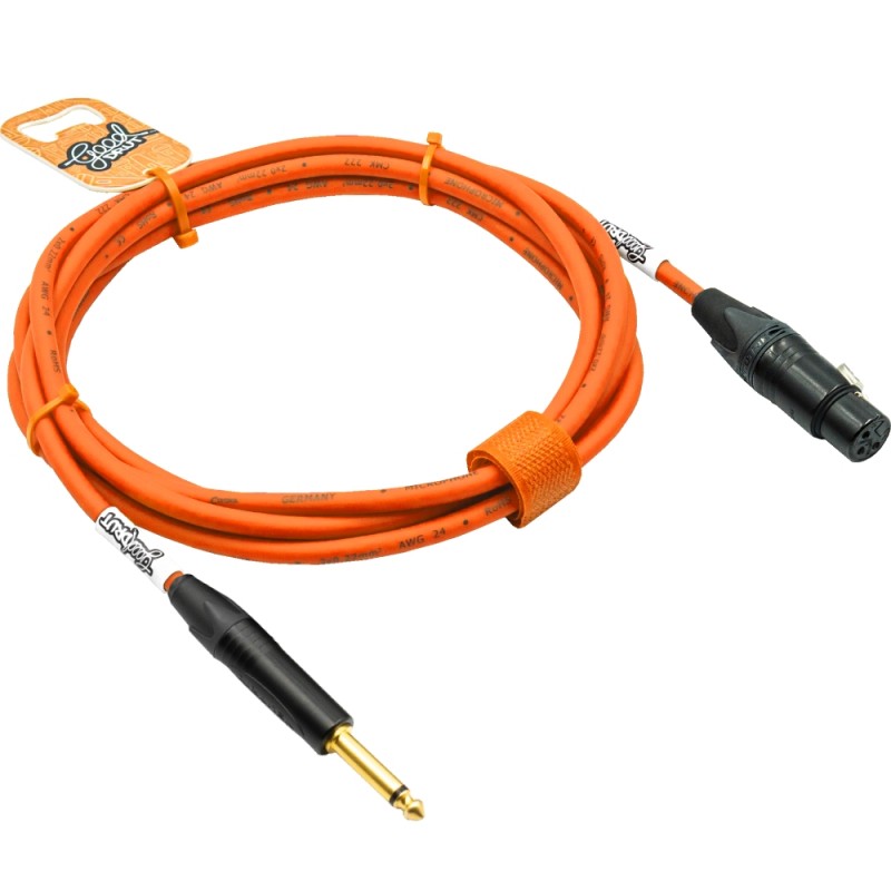 GoodDrut GDO TSXF 2 - Kabel audio Jack x XLR-F pomarańczowy - 2m GoodDrut GDO TSXF 2 - Kabel audio Jack x XLR-F pomarańczowy - 2m