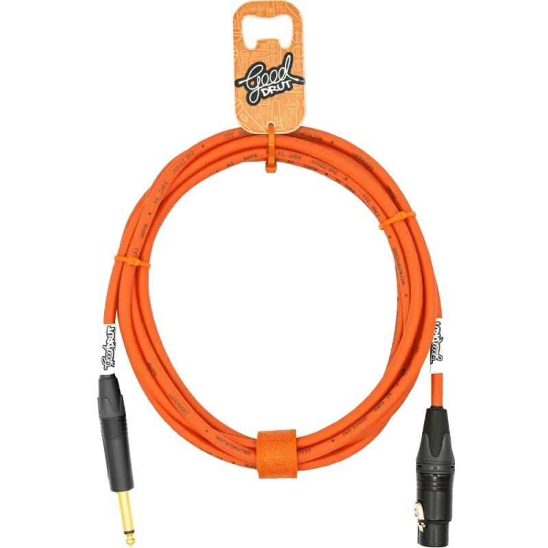 GoodDrut GDO TSXF 2 - Kabel audio Jack x XLR-F pomarańczowy - 2m GoodDrut GDO TSXF 2 - Kabel audio Jack x XLR-F pomarańczowy - 2m