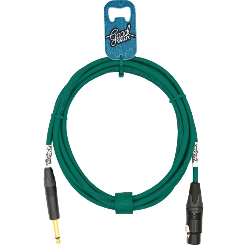 GoodDrut GDG TSXF 3 - Kabel audio Jack x XLR-F zielony - 3m