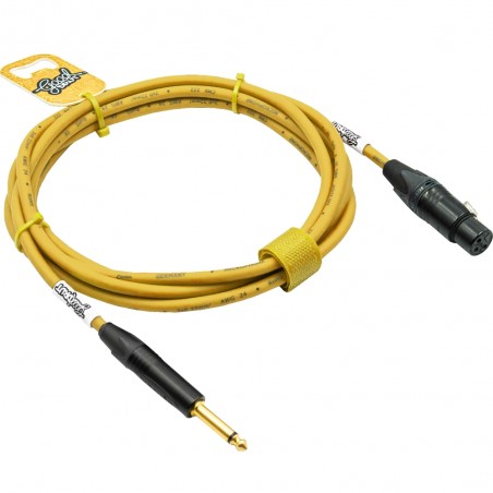GoodDrut GDY TSXF 1 - Kabel audio Jack x XLR-F żółty - 1m