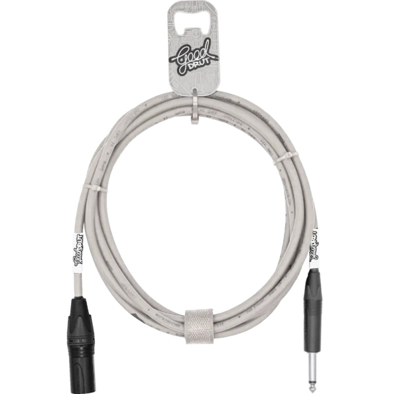 GoodDrut GDB TSXM 3-1-1 - Kabel audio Jack x XLR-M biały - 3m