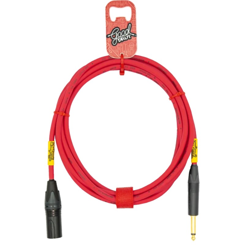 GoodDrut GDR TSXM 7 - Kabel audio Jack x XLR-M malinowy - 7m GoodDrut GDR TSXM 7 - Kabel audio Jack x XLR-M malinowy - 7m