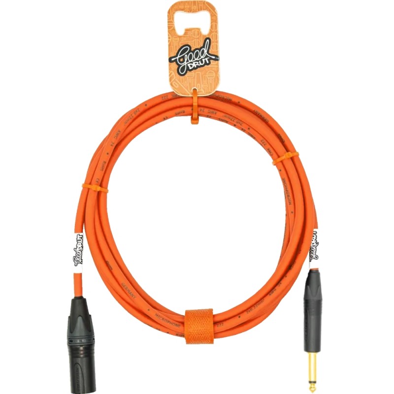 GoodDrut GDO TSXM 2 - Kabel audio Jack x XLR-M pomarańczowy - 2m GoodDrut GDO TSXM 2 - Kabel audio Jack x XLR-M pomarańczowy - 2m