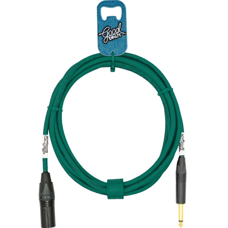 GoodDrut GDG TSXM 2 - Kabel audio Jack x XLR-M zielony - 2m GoodDrut GDG TSXM 2 - Kabel audio Jack x XLR-M zielony - 2m