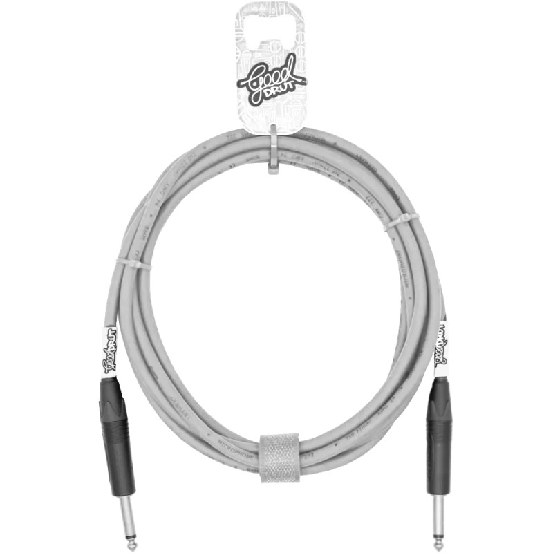 GoodDrut GDO TSTS 1-1-1 - Kabel instrumentalny Jack x Jack biały - 1m GoodDrut GDO TSTS 1-1-1 - Kabel instrumentalny Jack x Jack biały - 1m