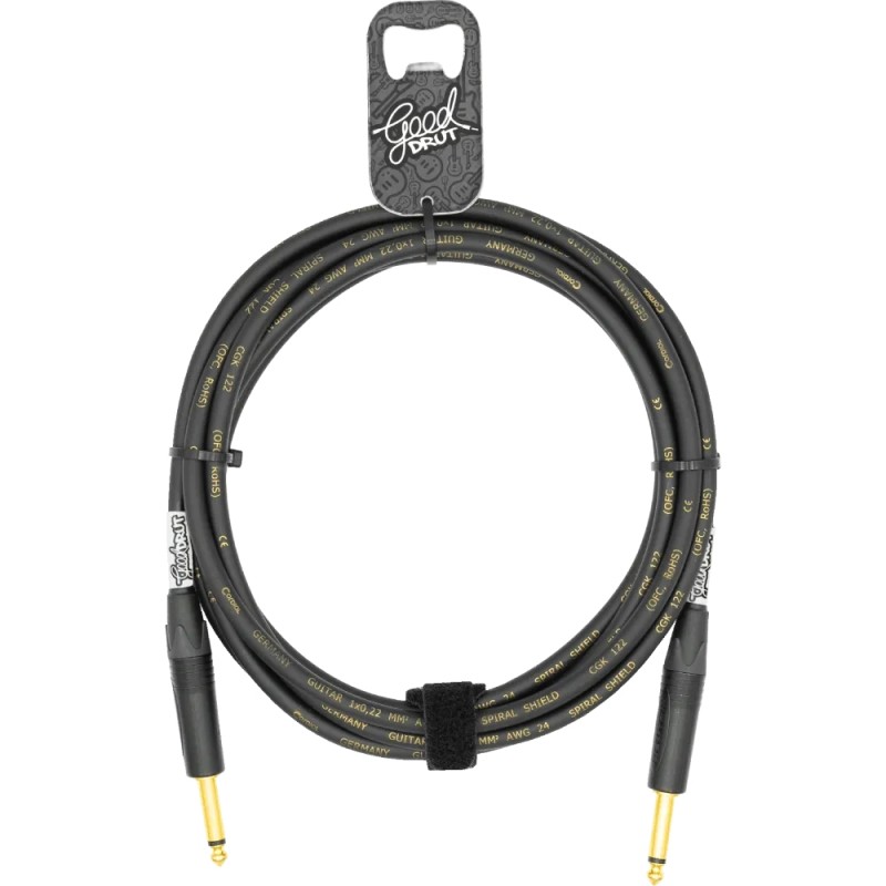 GoodDrut GDBK TSTS 7 - Kabel instrumentalny Jack x Jack czarny - 7m GoodDrut GDBK TSTS 7 - Kabel instrumentalny Jack x Jack czarny - 7m