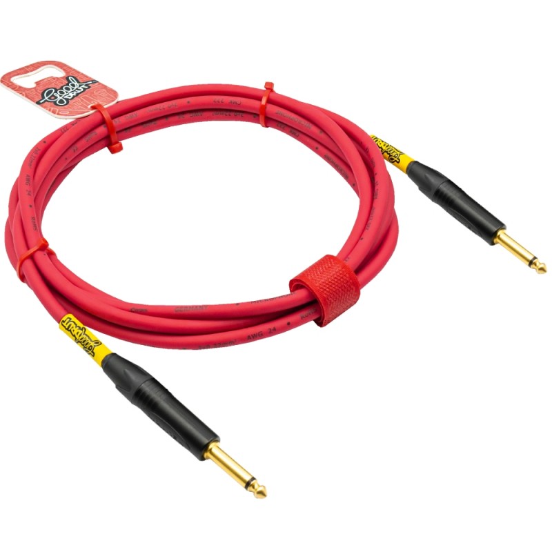 GoodDrut GDR TSTS 1 - Kabel instrumentalny Jack x Jack czerwony - 1m GoodDrut GDR TSTS 1 - Kabel instrumentalny Jack x Jack czerwony - 1m
