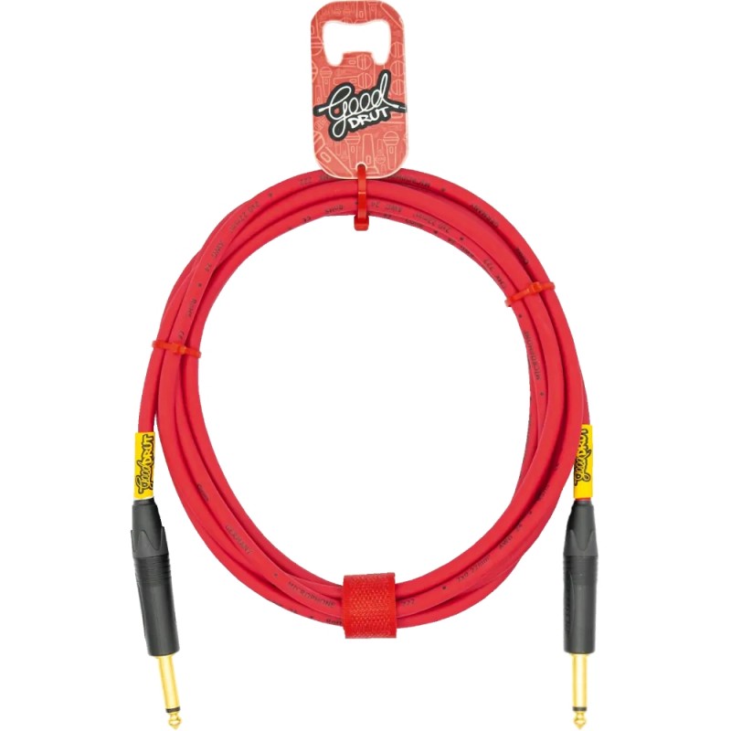 GoodDrut GDR TSTS 1 - Kabel instrumentalny Jack x Jack czerwony - 1m GoodDrut GDR TSTS 1 - Kabel instrumentalny Jack x Jack czerwony - 1m