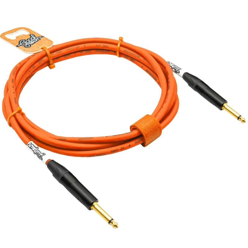GoodDrut GDO TSTS 2 - Kabel instrumentalny Jack x Jack pomarańczowy - 2m GoodDrut GDO TSTS 2 - Kabel instrumentalny Jack x Jack pomarańczowy - 2m