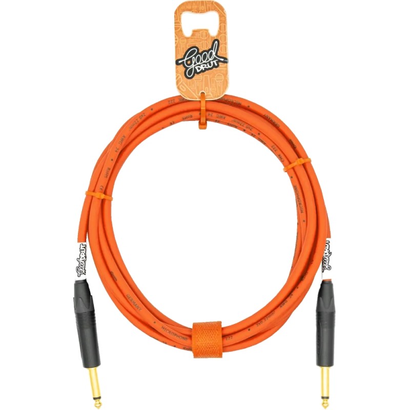 GoodDrut GDO TSTS 2 - Kabel instrumentalny Jack x Jack pomarańczowy - 2m GoodDrut GDO TSTS 2 - Kabel instrumentalny Jack x Jack pomarańczowy - 2m