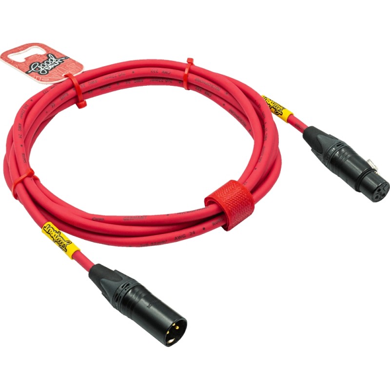 GoodDrut GDR XMXF 7 - Kabel mikrofonowy XLR x XLR malinowy - 7m GoodDrut GDR XMXF 7 - Kabel mikrofonowy XLR x XLR malinowy - 7m