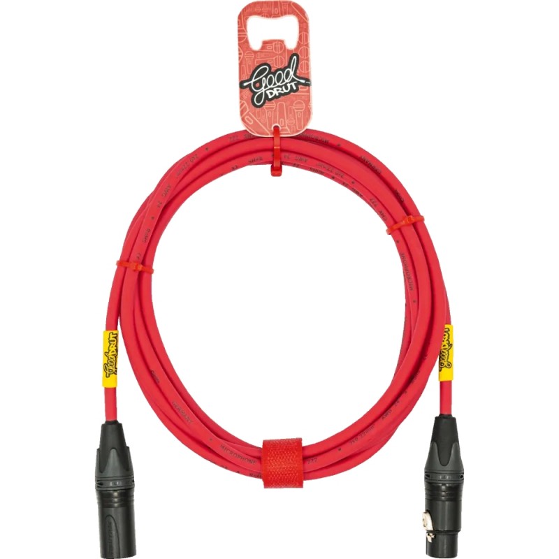 GoodDrut GDR XMXF 7 - Kabel mikrofonowy XLR x XLR malinowy - 7m GoodDrut GDR XMXF 7 - Kabel mikrofonowy XLR x XLR malinowy - 7m