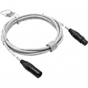 GoodDrut GDB XMXF 1-1-1 - Kabel mikrofonowy XLR-M x XLR-F biały - 1m