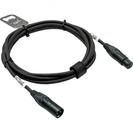 GoodDrut GDBK XMXF 1 - Kabel mikrofonowy XLR-M x XLR-F czarny - 1m
