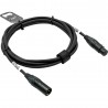 GoodDrut GDBK XMXF 1 - Kabel mikrofonowy XLR-M x XLR-F czarny - 1m GoodDrut GDBK XMXF 1 - Kabel mikrofonowy XLR-M x XLR-F czarny - 1m