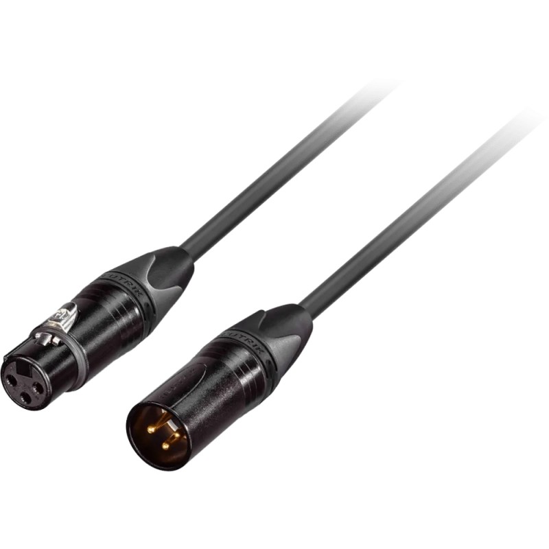 GoodDrut GDBK XMXF 1 - Kabel mikrofonowy XLR-M x XLR-F czarny - 1m GoodDrut GDBK XMXF 1 - Kabel mikrofonowy XLR-M x XLR-F czarny - 1m