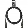 GoodDrut GDBK XMXF 1 - Kabel mikrofonowy XLR-M x XLR-F czarny - 1m GoodDrut GDBK XMXF 1 - Kabel mikrofonowy XLR-M x XLR-F czarny - 1m