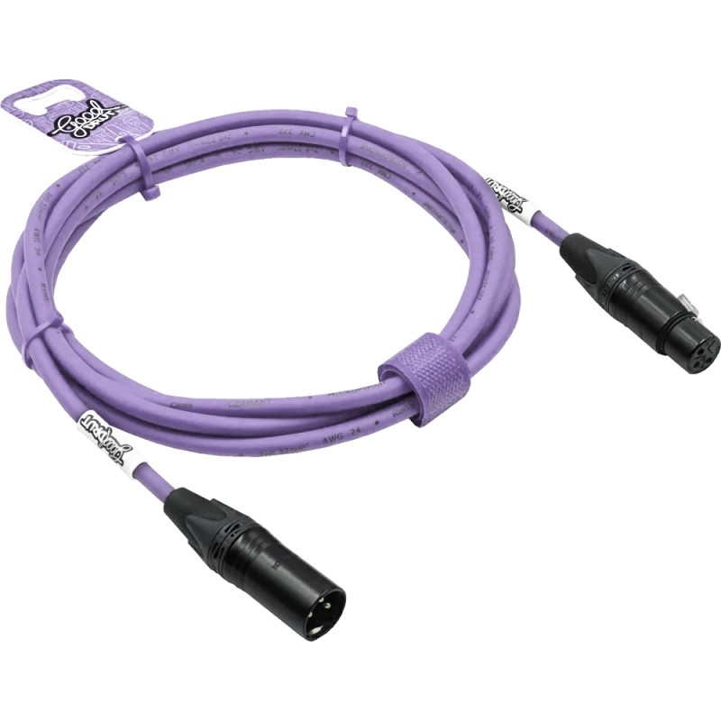 GoodDrut GDB XMXF 5-1 - Kabel mikrofonowy XLR-M x XLR-F fioletowy - 5m GoodDrut GDB XMXF 5-1 - Kabel mikrofonowy XLR-M x XLR-F fioletowy - 5m