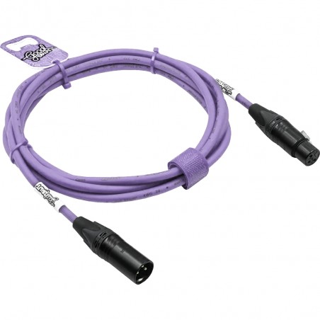 GoodDrut GDB XMXF 5-1 - Kabel mikrofonowy XLR-M x XLR-F fioletowy - 5m