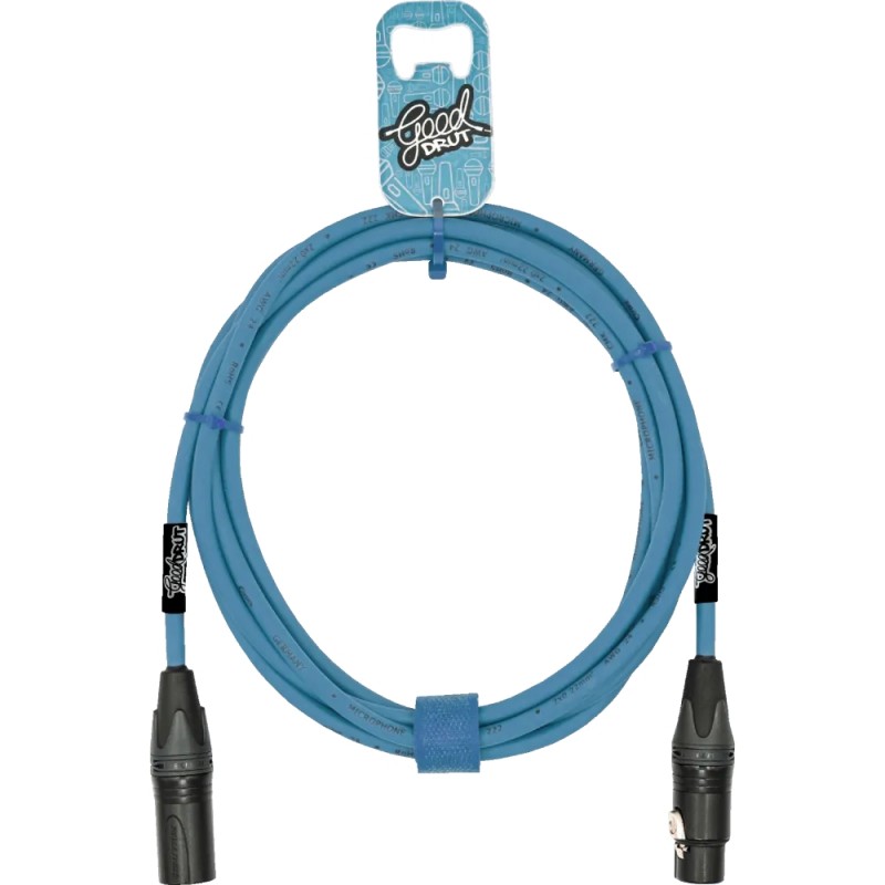 GoodDrut GDM XMXF 2 - Kabel mikrofonowy XLR-M x XLR-F miętowy - 2m GoodDrut GDM XMXF 2 - Kabel mikrofonowy XLR-M x XLR-F miętowy - 2m