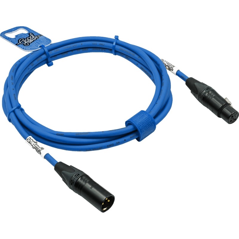 GoodDrut GDB XMXF 2 - Kabel mikrofonowy XLR-M x XLR-F niebieski - 2m GoodDrut GDB XMXF 2 - Kabel mikrofonowy XLR-M x XLR-F niebieski - 2m