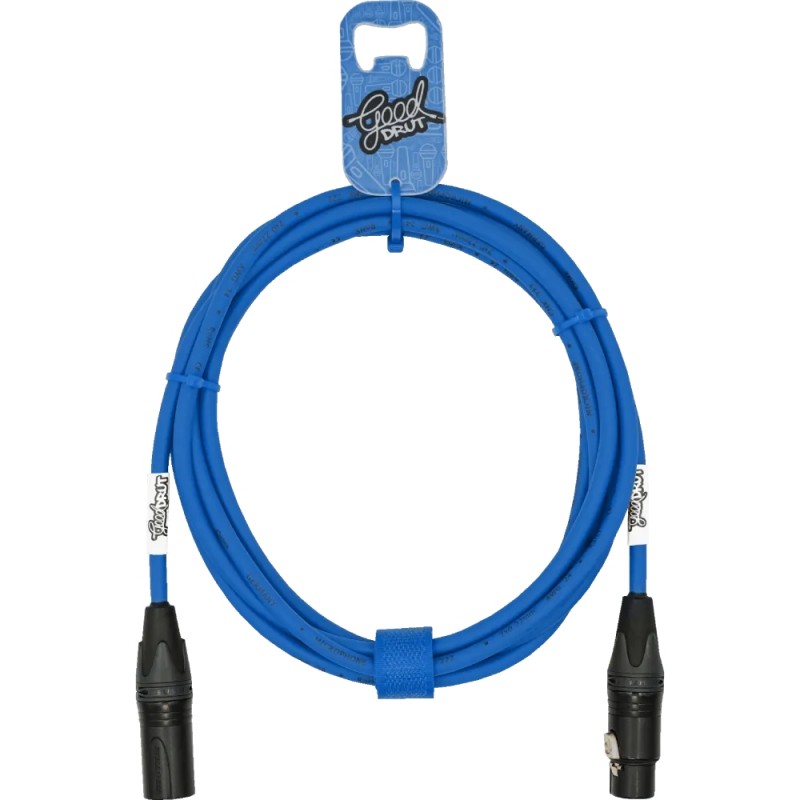 GoodDrut GDB XMXF 2 - Kabel mikrofonowy XLR-M x XLR-F niebieski - 2m GoodDrut GDB XMXF 2 - Kabel mikrofonowy XLR-M x XLR-F niebieski - 2m