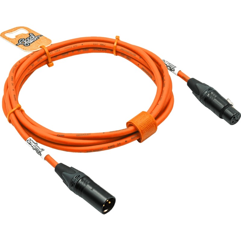 GoodDrut GDO XMXF 2 - Kabel mikrofonowy XLR-M x XLR-F pomarańczowy - 2m GoodDrut GDO XMXF 2 - Kabel mikrofonowy XLR-M x XLR-F pomarańczowy - 2m