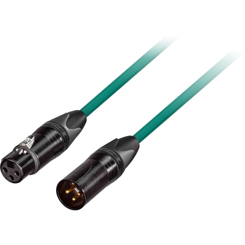 GoodDrut GDG XMXF 1 - Kabel mikrofonowy XLR-M x XLR-F zielony - 1m GoodDrut GDG XMXF 1 - Kabel mikrofonowy XLR-M x XLR-F zielony - 1m