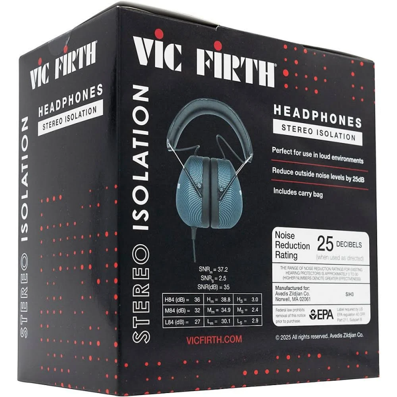 VIC FIRTH SIH3 - słuchawki perkusyjne izolacyjne - 6 - Dla perkusisty - Vic Firth SIH3 to profesjonalne słuchawki perkusyjne, kt VIC FIRTH SIH3 - słuchawki perkusyjne izolacyjne - 6 - Dla perkusisty - Vic Firth SIH3 to profesjonalne słuchawki perkusyjne, kt