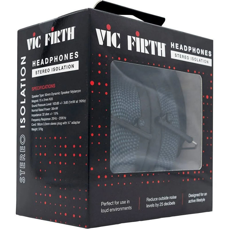VIC FIRTH SIH3 - słuchawki perkusyjne izolacyjne - 8 - Dla perkusisty - Vic Firth SIH3 to profesjonalne słuchawki perkusyjne, kt VIC FIRTH SIH3 - słuchawki perkusyjne izolacyjne - 8 - Dla perkusisty - Vic Firth SIH3 to profesjonalne słuchawki perkusyjne, kt