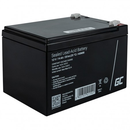 DAP Audio Green Cell AGM 12 V 14 Ah - Akumulator dla NRG-12 Mobile 12"