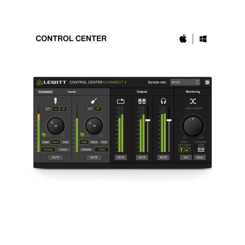 Lewitt CONNECT 2 - Interfejs audio Lewitt CONNECT 2 - Interfejs audio