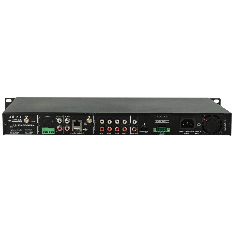DAP Audio PA-5500SA - Radio internetowe 1U z wbudowanym wzmacniaczem DAP Audio PA-5500SA - Radio internetowe 1U z wbudowanym wzmacniaczem