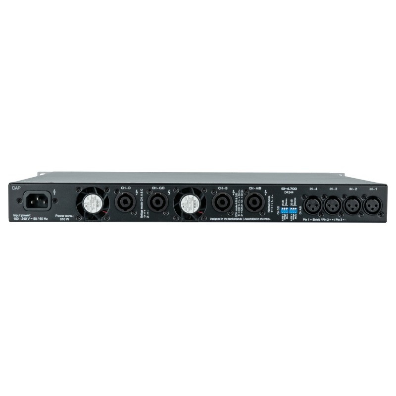 DAP Audio SI-4.700 - Wzmacniacz mocy przeznaczony do instalacji DAP Audio SI-4.700 - Wzmacniacz mocy przeznaczony do instalacji