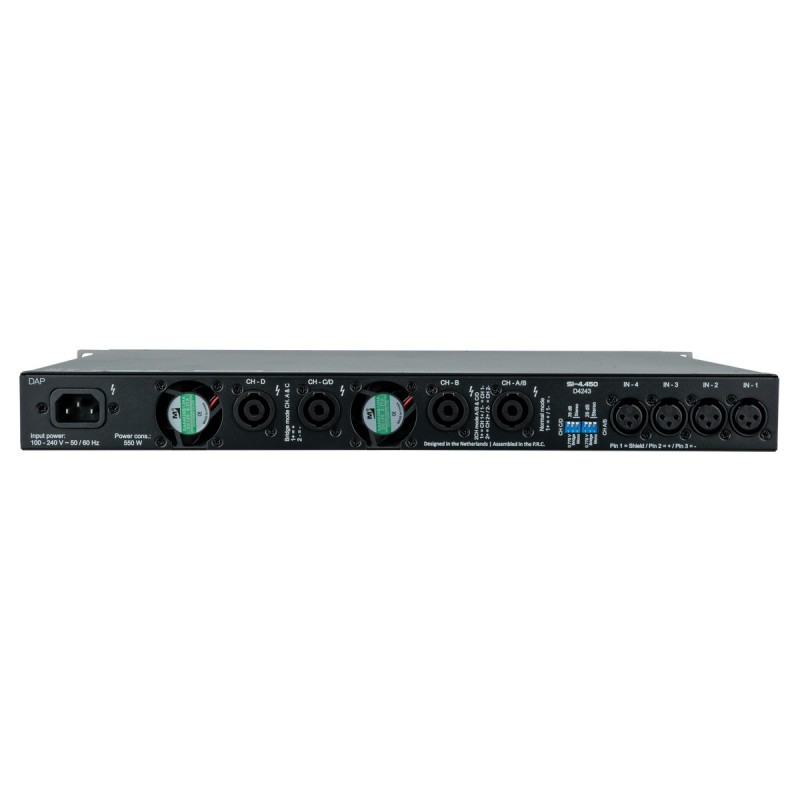 DAP Audio SI-4.450 - Wzmacniacz mocy przeznaczony do instalacji DAP Audio SI-4.450 - Wzmacniacz mocy przeznaczony do instalacji