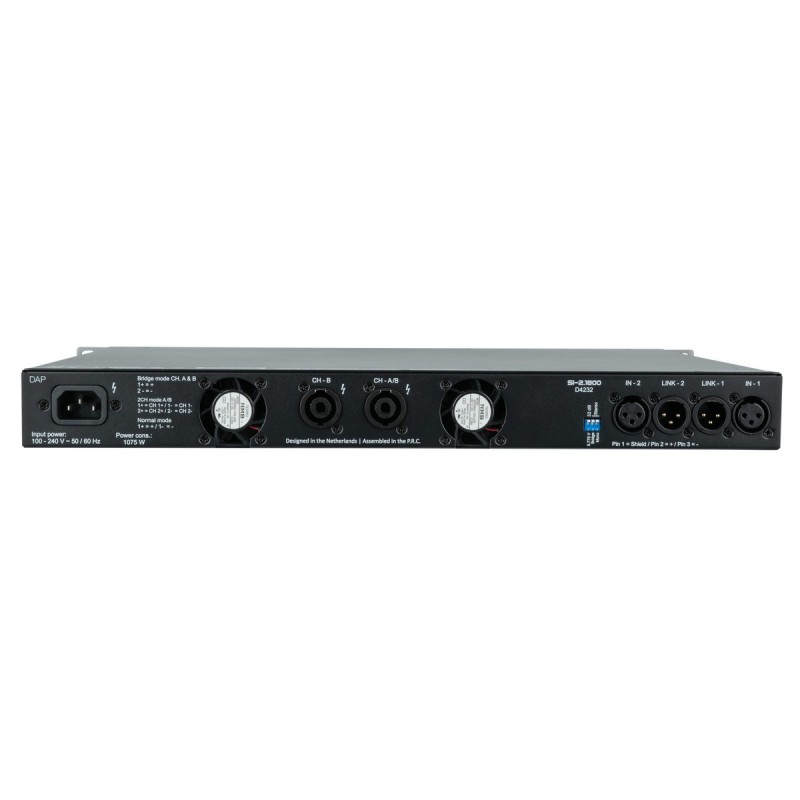 DAP Audio SI-2.1800 - Wzmacniacz mocy przeznaczony do instalacji DAP Audio SI-2.1800 - Wzmacniacz mocy przeznaczony do instalacji