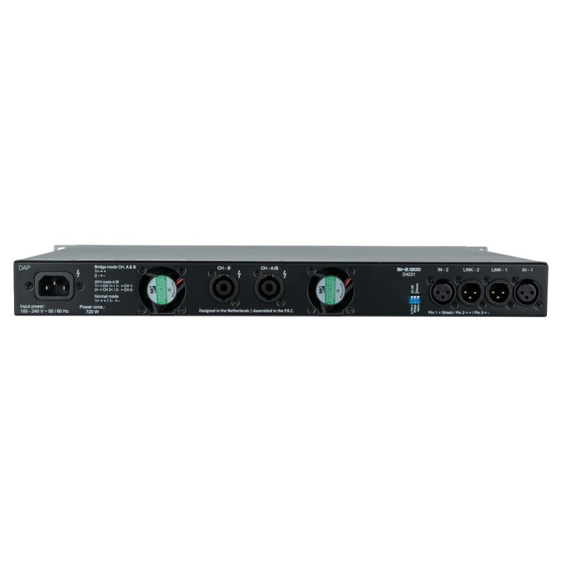 DAP Audio SI-2.1200 - Wzmacniacz mocy przeznaczony do instalacji DAP Audio SI-2.1200 - Wzmacniacz mocy przeznaczony do instalacji
