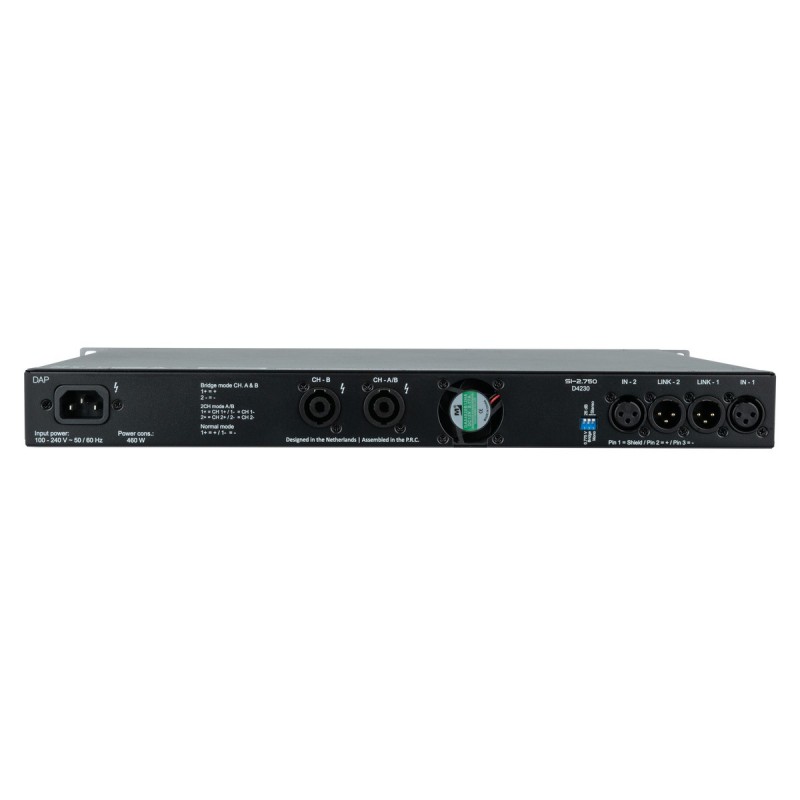 DAP Audio SI-2.750 - Wzmacniacz mocy przeznaczony do instalacji DAP Audio SI-2.750 - Wzmacniacz mocy przeznaczony do instalacji