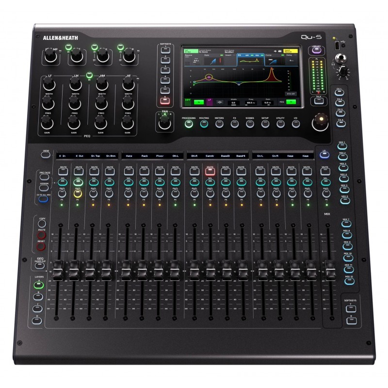 Allen & Heath QU-5 - mikser cyfrowy - 1 - Miksery cyfrowe - Mikser cyfrowy Allen & Heath QU-5 to 38-kanałowa cyfrowa konsola mik Allen & Heath QU-5 - mikser cyfrowy - 1 - Miksery cyfrowe - Mikser cyfrowy Allen & Heath QU-5 to 38-kanałowa cyfrowa konsola mik