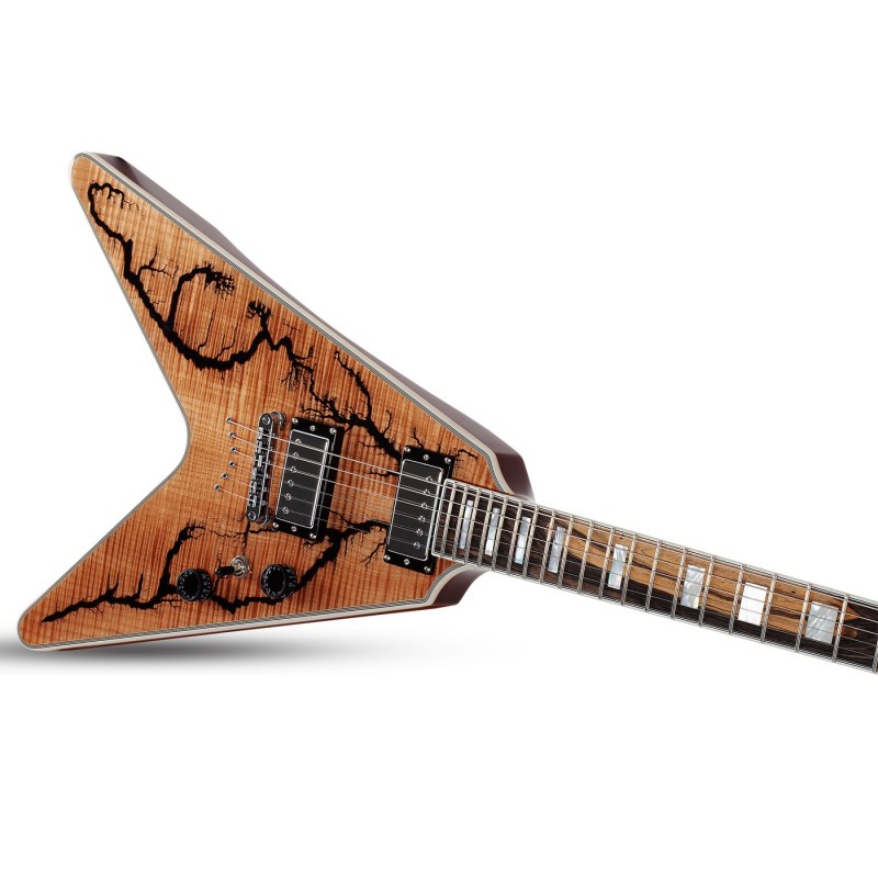 Schecter V-1 Electro-Resin Gloss Natural - Gitara elektryczna Schecter V-1 Electro-Resin Gloss Natural - Gitara elektryczna